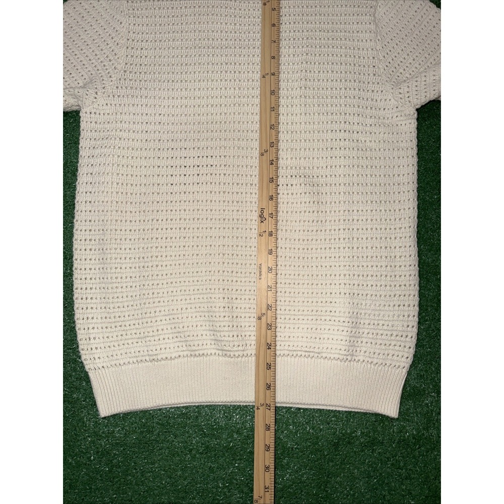 Steel & Jelly Cream Short Sleeve Sweater Mens Casual Knit Top - Picture 6 of 7